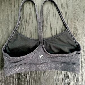 Black and dark grey sports bra